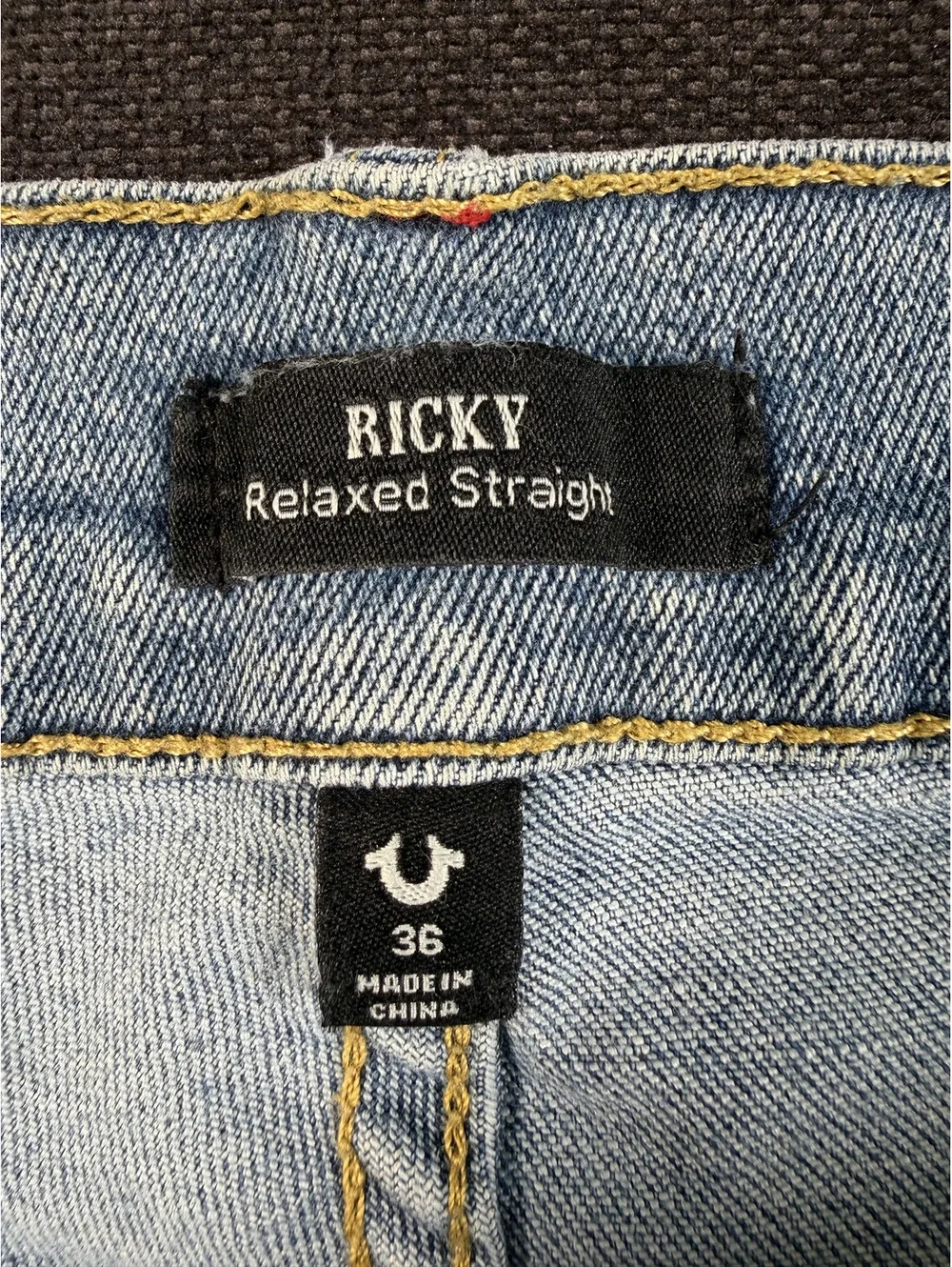 True Religion Ricky Relaxed Straight Denim Shorts Size 36
